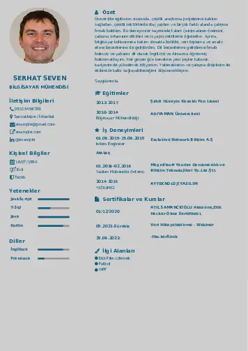 Bilgisayar Mühendisi CV Örnekleri cv indir